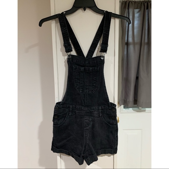 Wallflower Pants - Black Denim Overall Shortalls